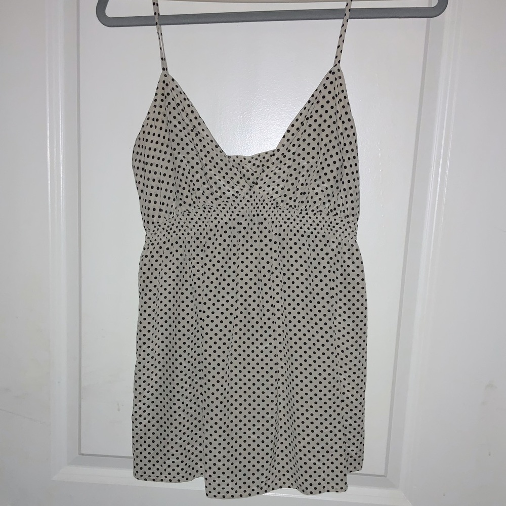 Express. Size Medium. Tank top. EUC. CREAM with black polka dots. Babydoll fit.